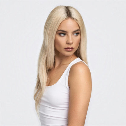 Luxury Peruk Äkta Hår – Rak, Lace Closure & Lace Front Plus i färg 7A-60