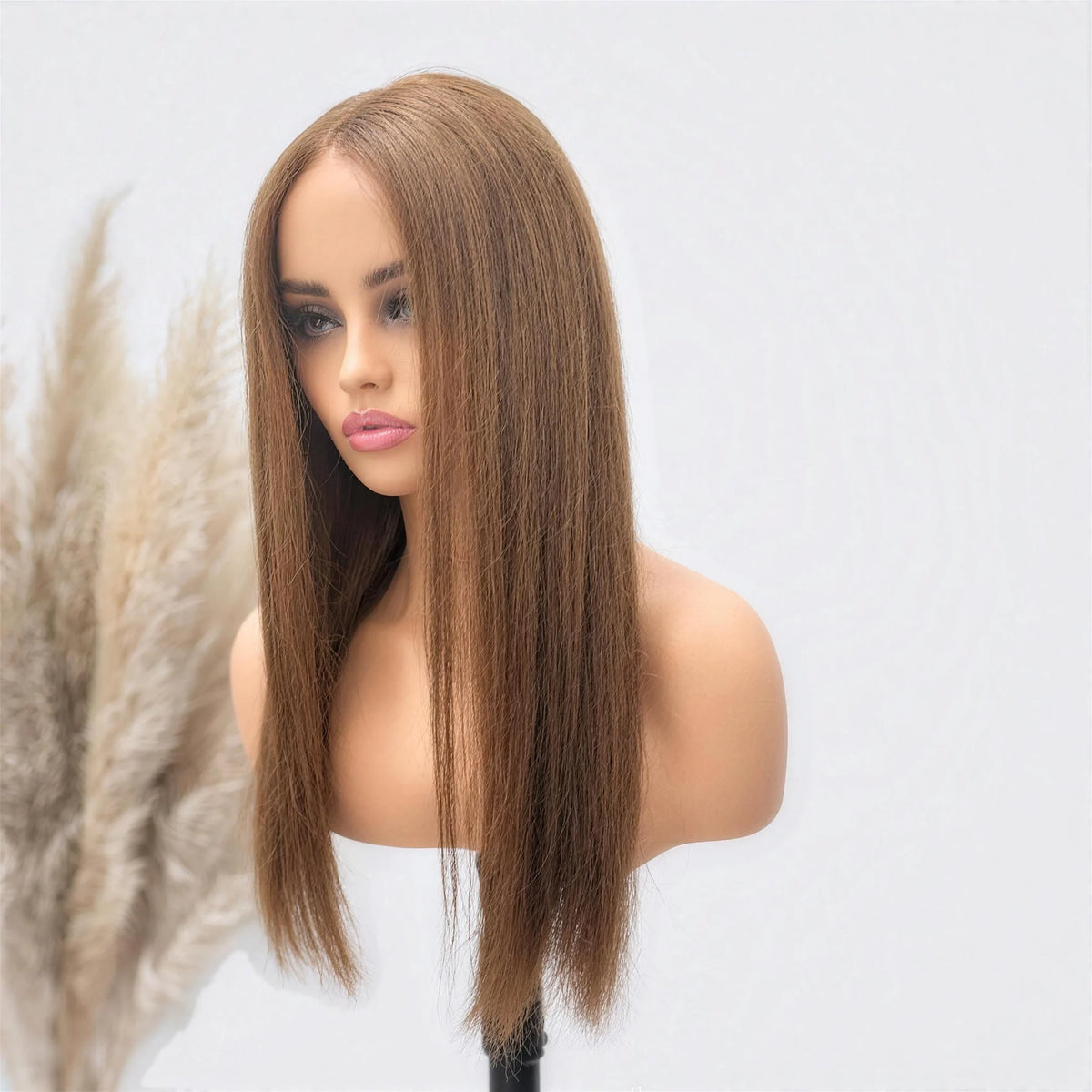 Luxury Peruk Äkta Hår – Rak, Lace Closure & Lace Front Plus i färg T8-12/22
