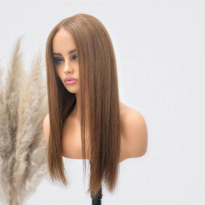 Luxury Peruk Äkta Hår – Rak, Lace Closure & Lace Front Plus i färg T8-12/22