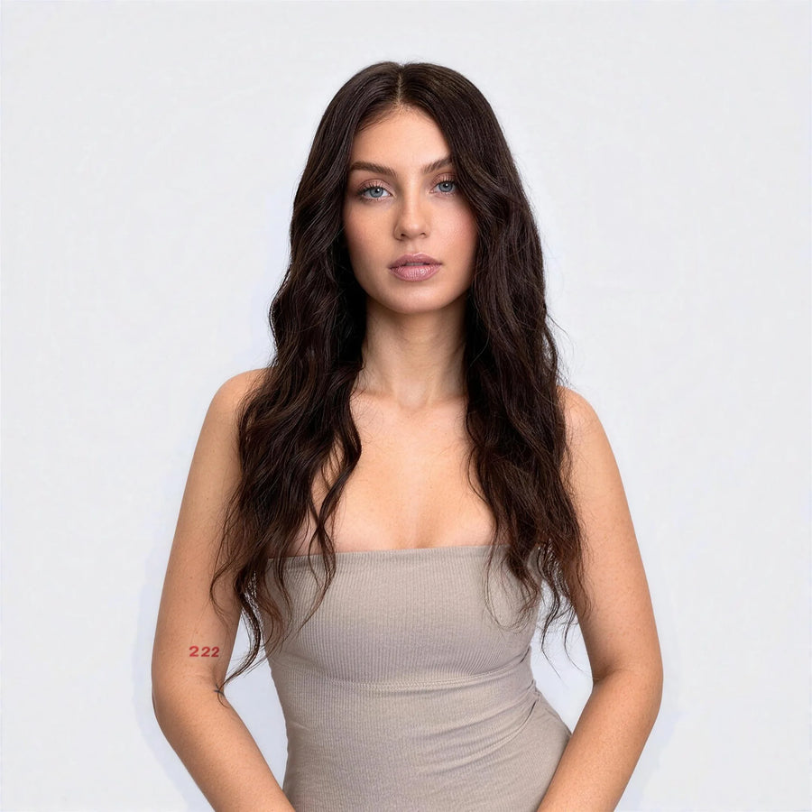 Luxury Peruk Äkta Hår – Vågig, Lace Closure & Lace Front Plus