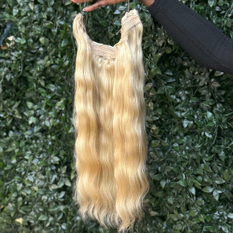 Luxury Vågig Halo Extensions - Fairwithhair