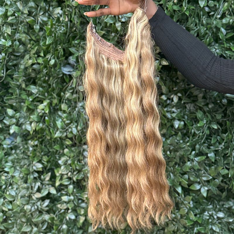 Luxury Vågig Halo Extensions - Fairwithhair