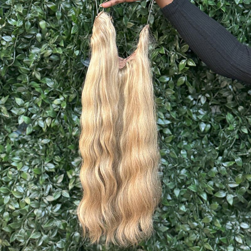 Luxury Vågig Halo Extensions - Fairwithhair