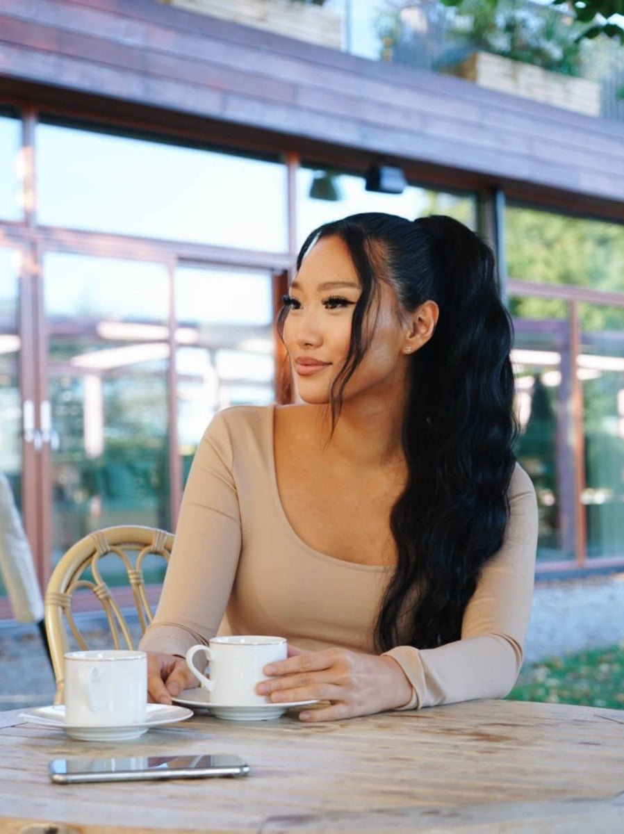 Luxury Vågig Ponytail 50cm - 70cm - 150g - Fairwithhair