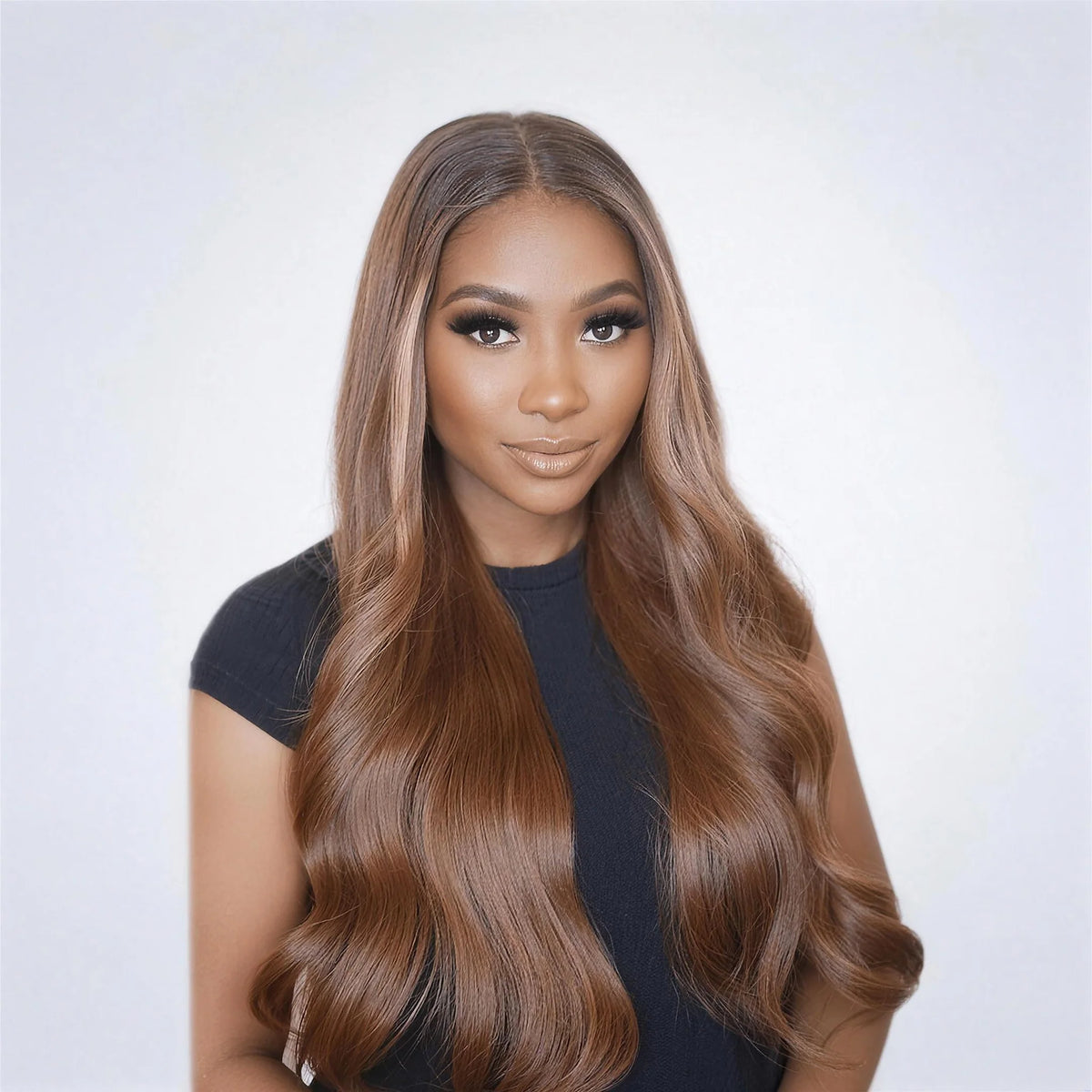 Molly Vegan Syntetisk Peruk – Lace Front – Chocolatemix