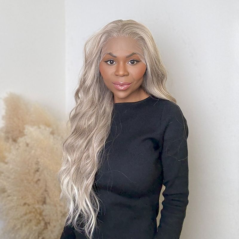 Nikita syntetisk half lace peruk - Fairwithhair