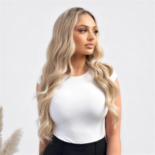 Nikita Vegan Syntetisk Peruk – Lace Front Plus – Kallblond