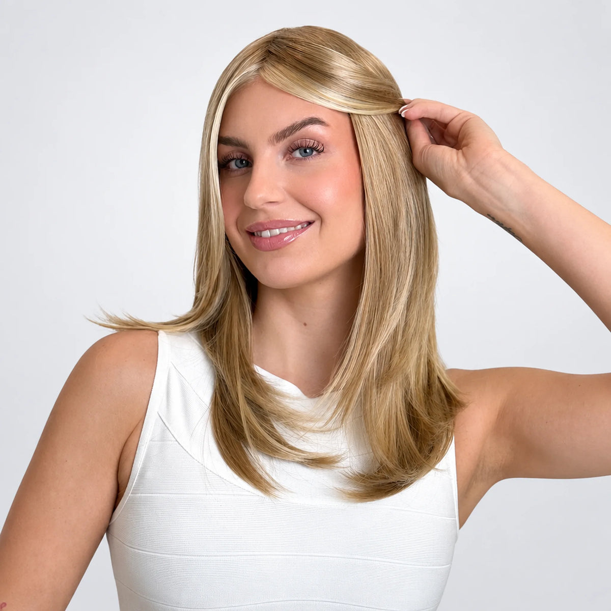 Noelle Vegan Syntetisk Peruk – Mono Top