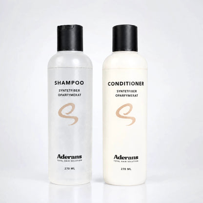 Syntetpaket – schampo och balsam för syntethår, ny förpackning