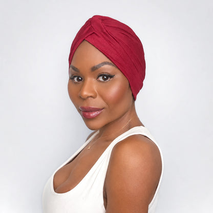 Turban Blommig – röd
