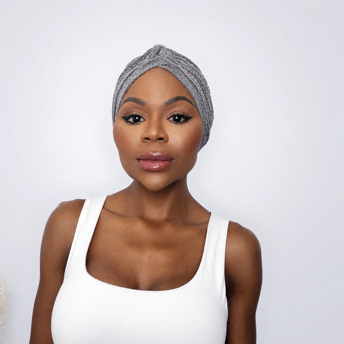 Turban Glitter, färg Silver