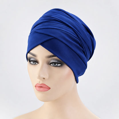 Turban lång sjal – blå