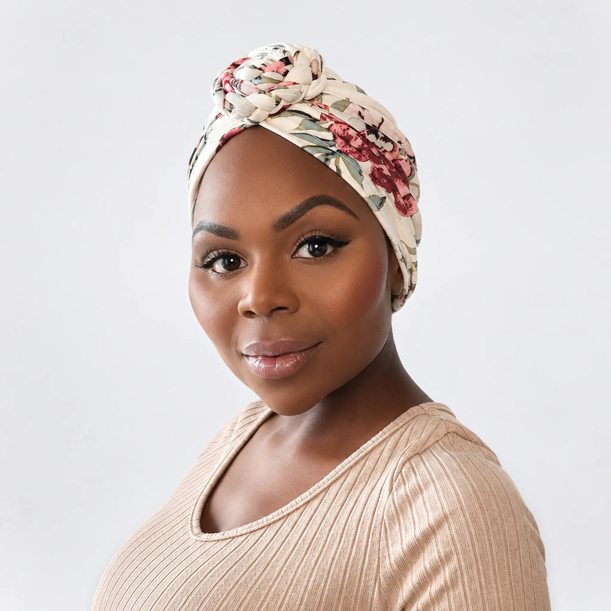 Turban Ros – vit