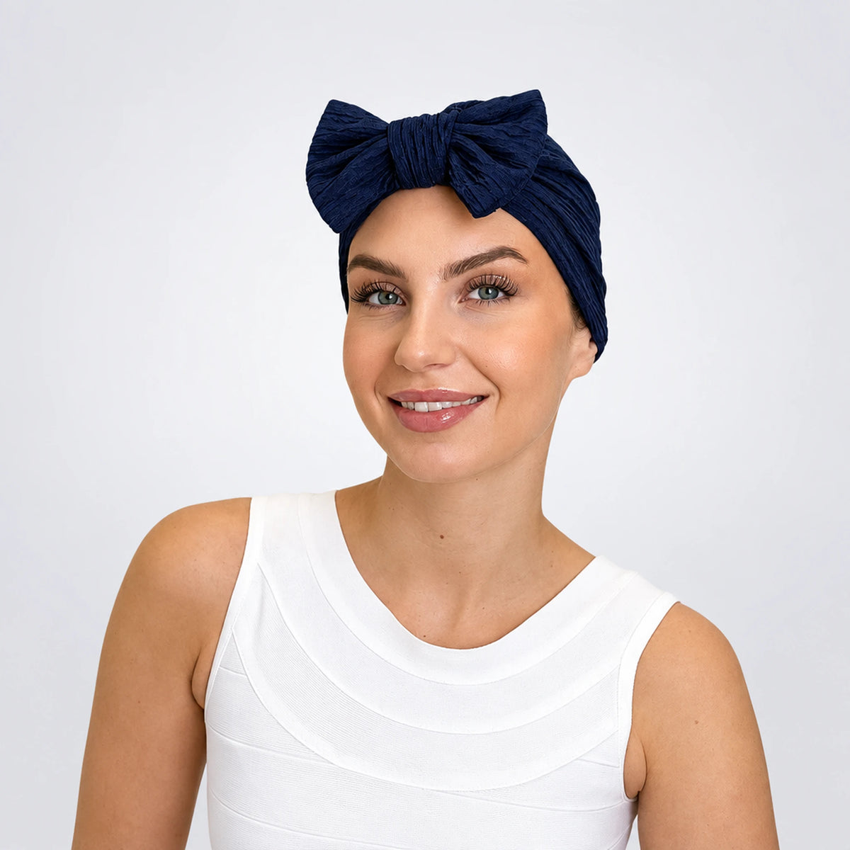 Turban Rosett – blå