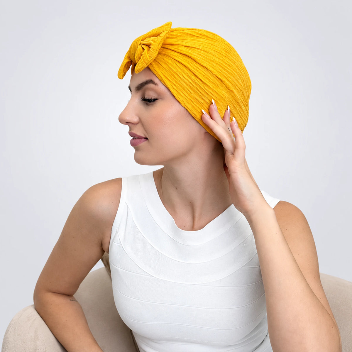 Turban Rosett – gul