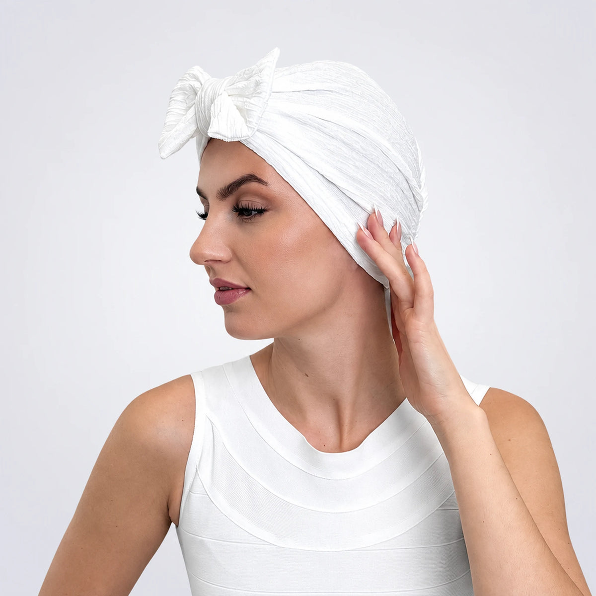 Turban Rosett – vit