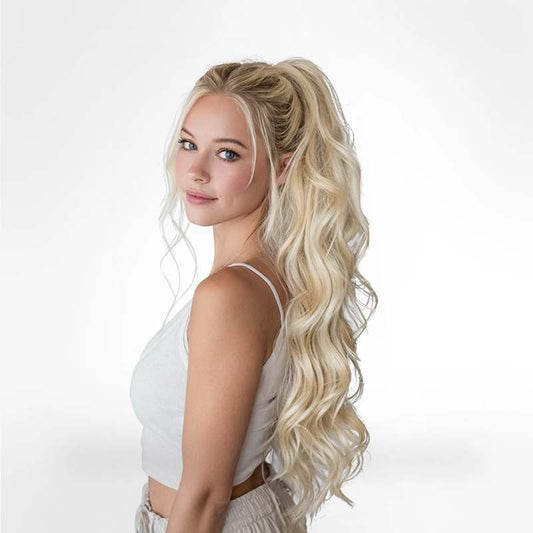 Vågig Hästsvans Syntetisk Ponytail 80cm - Fairwithhair
