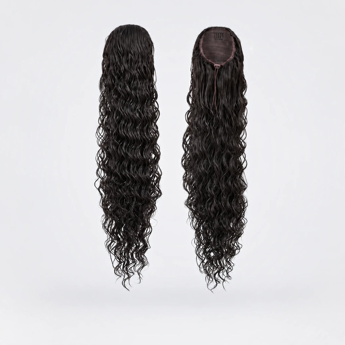 Vegan Ponytail – Lockig, Dark Brown