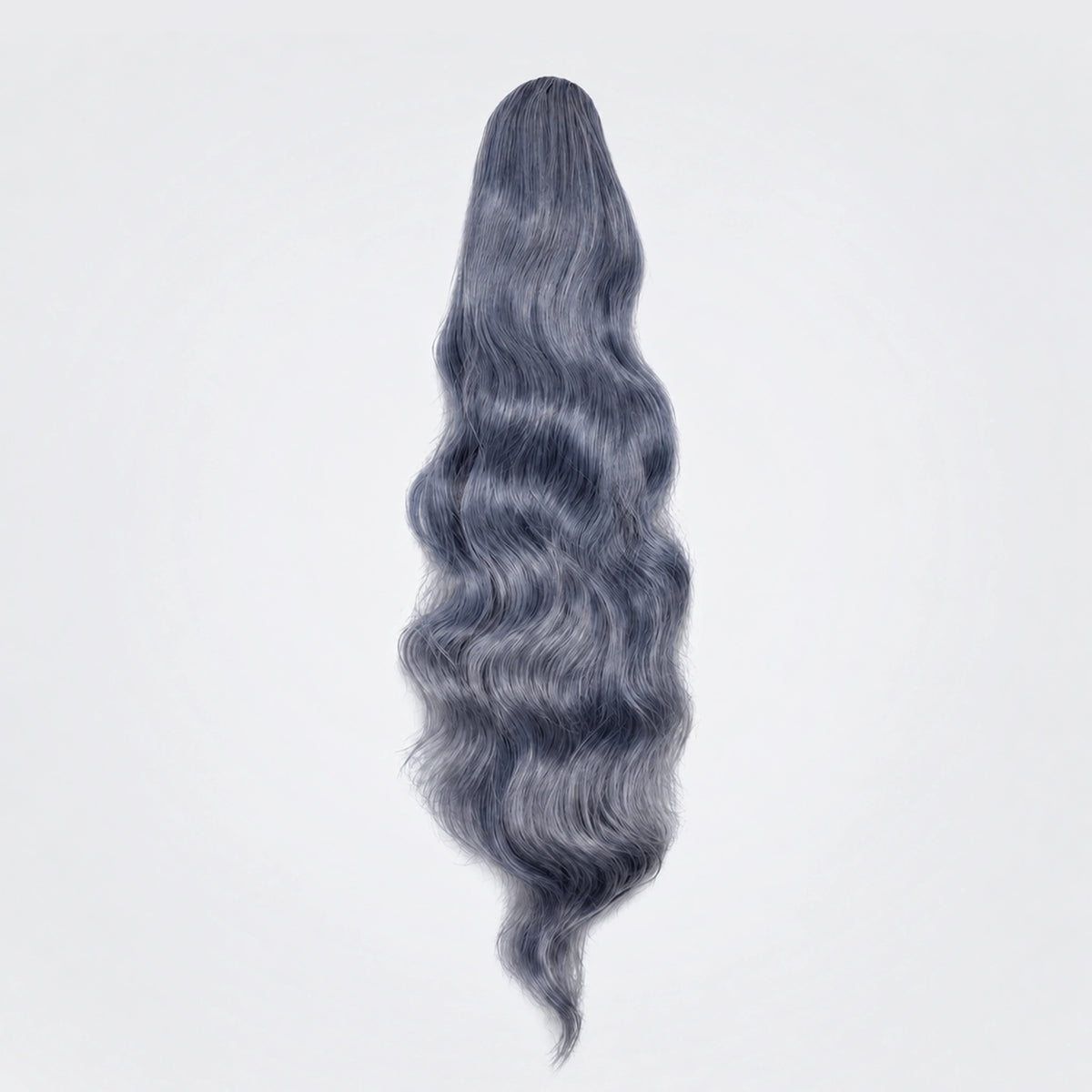 Vegan Ponytail – Volym Vågig, Blue Haze