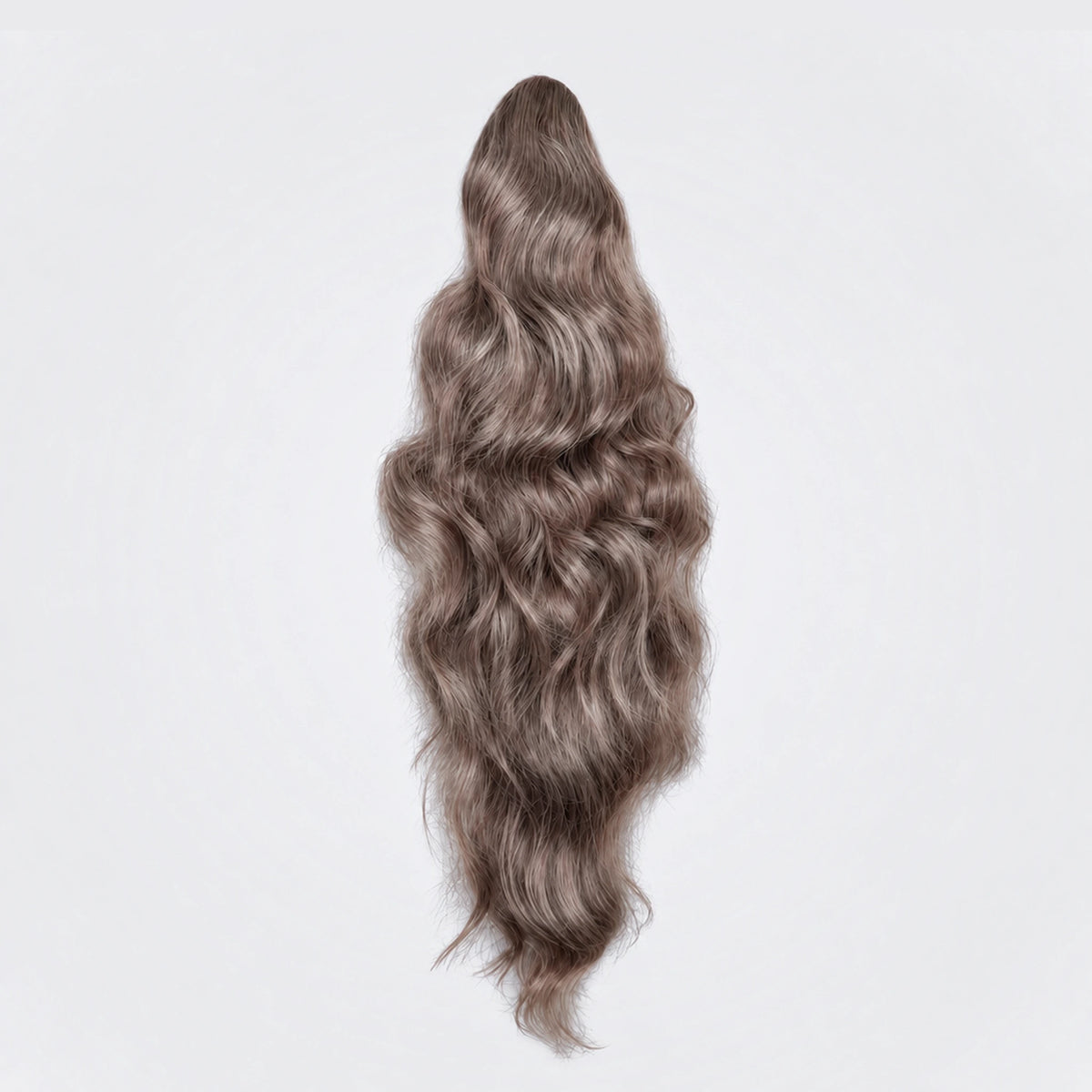 Vegan Ponytail – Volym Vågig, Dusty Pink
