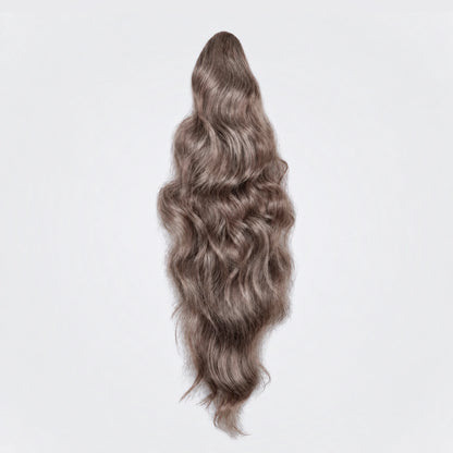 Vegan Ponytail – Volym Vågig, Dusty Pink
