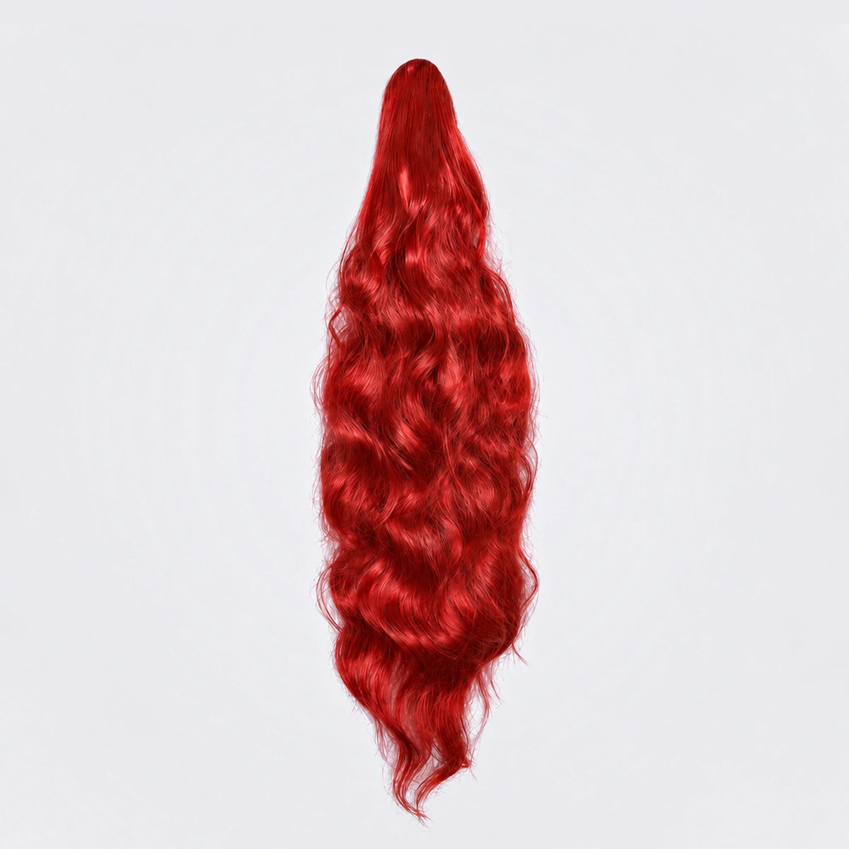 Vegan Ponytail – Volym Vågig, Fire Red