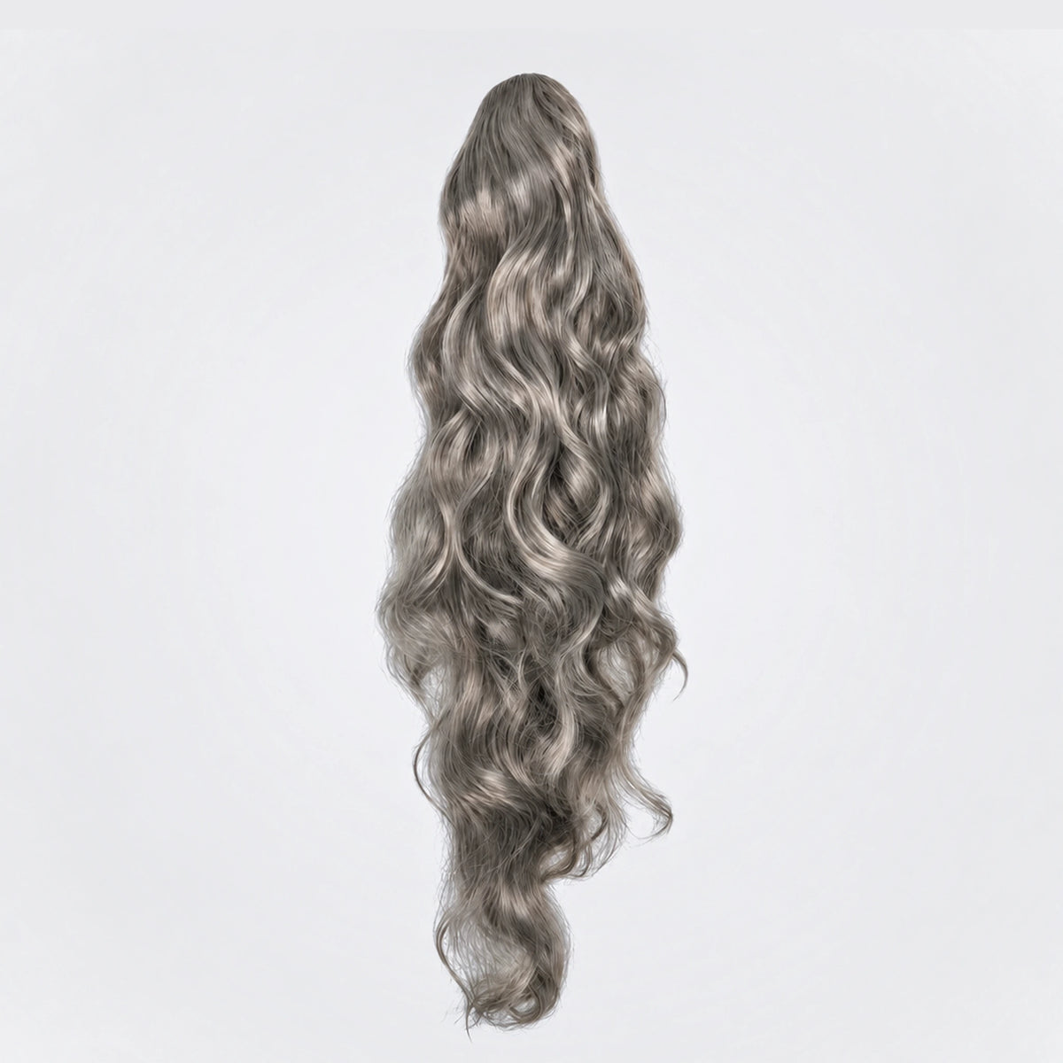 Vegan Ponytail – Volym Vågig, Grey