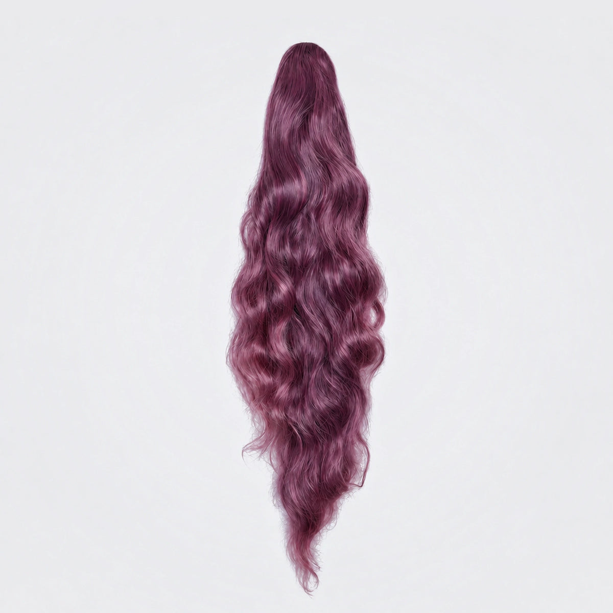 Vegan Ponytail – Volym Vågig, Purple Rose