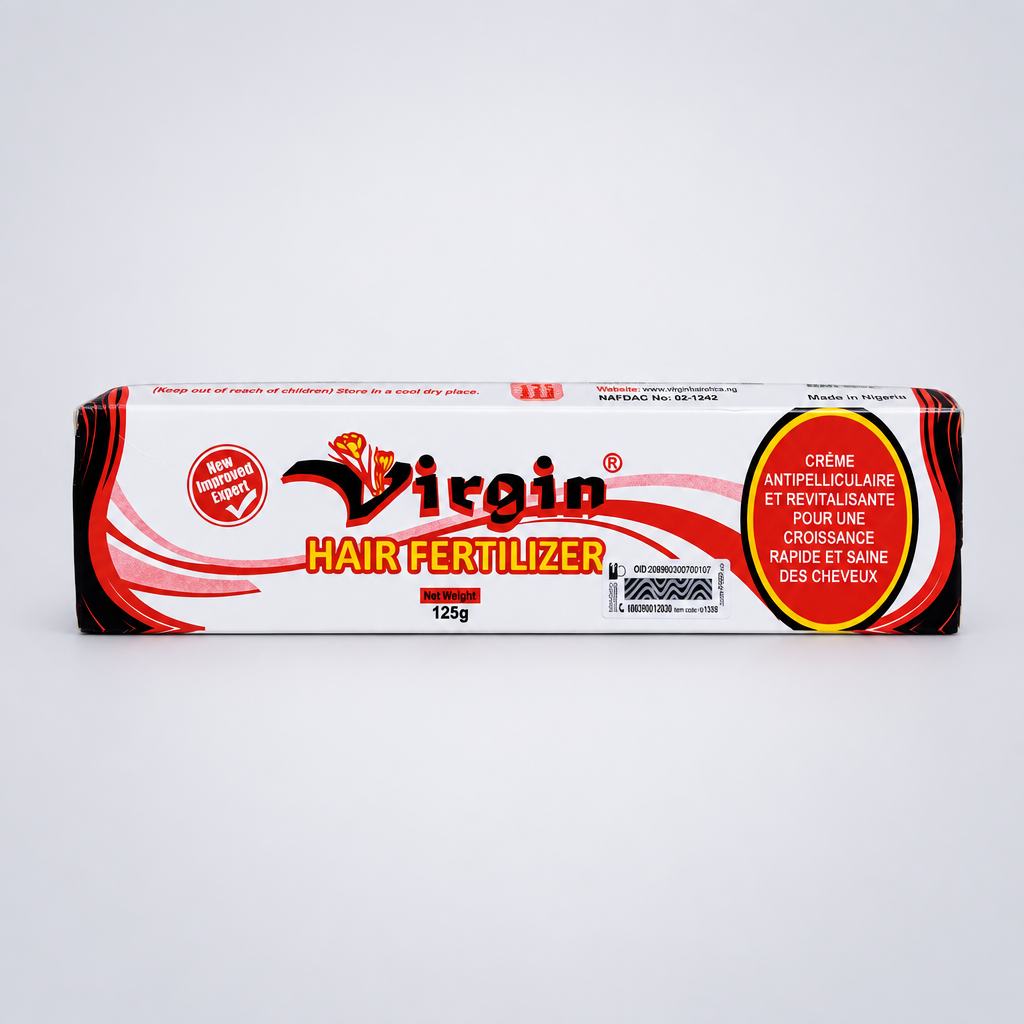 Virgin Hair Fertilizer Original – kartong 125 g, kräm mot mjäll och torr hårbotten